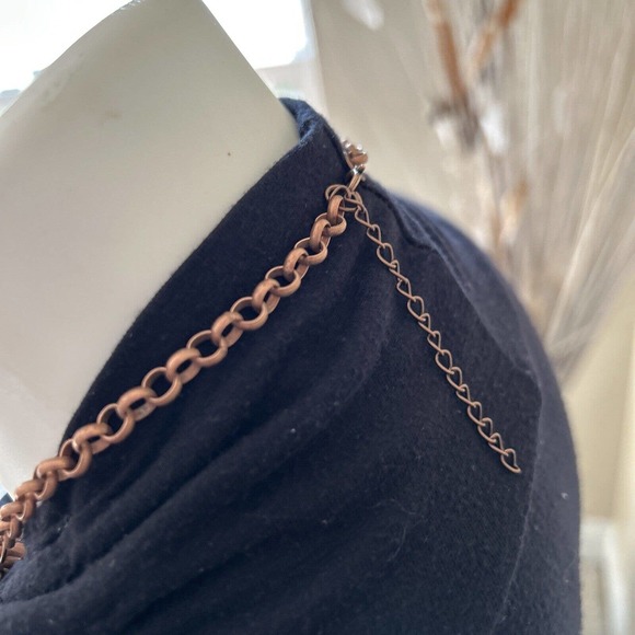 Necklace Earring Set Heart Statement Jewelry Adjustable Copper Beauty Accessory - Picture 7 of 11